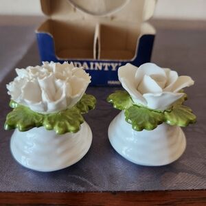 Authentic Vintage Antique Ansley Dainty English China Salt & Pepper Shaker